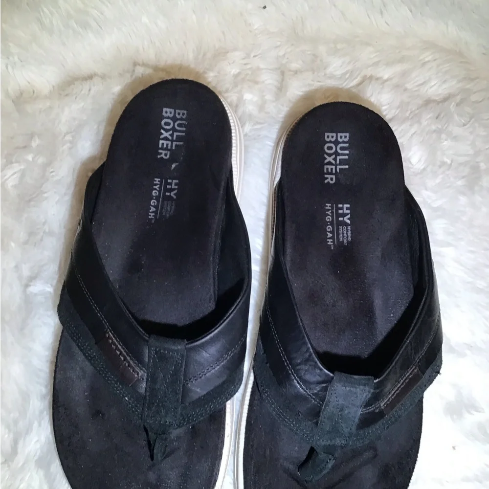 Bull boxer ennis black leather sandal size 11